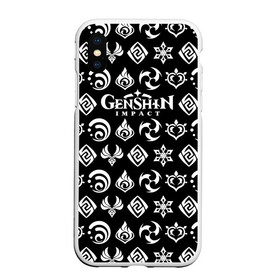 Чехол для iPhone XS Max матовый с принтом Genshin Impact в городе Новоалтайск, Силикон | Область печати: задняя сторона чехла, без боковых панелей | anime | game | zelda | аниме | геншин | дилюк | игра | импакт | итэр | люмин | молитва | паймон | тейват