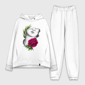 Женский костюм хлопок Oversize с принтом Head of david in flowers в городе Новоалтайск,  |  | 8 марта | girl | woman | бабушка | весна | девушкам | девушке | девушки | женский | листья | мама | март | пионы | подарок | тренд | цветочки | цветы