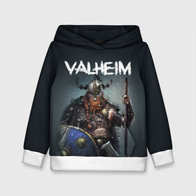 Детская толстовка 3D с принтом Valheim в городе Новоалтайск, 100% полиэстер | двухслойный капюшон со шнурком для регулировки, мягкие манжеты на рукавах и по низу толстовки, спереди карман-кенгуру с мягким внутренним слоем | drakkar | valhalla | valheim | viking | vikings | валхэйм | вальгала | вальхала | вальхейм | викинг | викинги | драккар