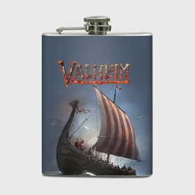 Фляга с принтом Valheim в городе Новоалтайск, металлический корпус | емкость 0,22 л, размер 125 х 94 мм. Виниловая наклейка запечатывается полностью | drakkar | valhalla | valheim | viking | vikings | валхэйм | вальгала | вальхала | вальхейм | викинг | викинги | драккар