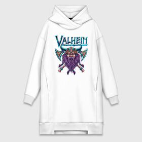 Платье-худи хлопок с принтом Valheim в городе Новоалтайск,  |  | fantasy | mmo | valheim | valve | валхейм | вальхейм | викинги | выживалка | игра | королевская битва | ммо | ролевая игра | фэнтази