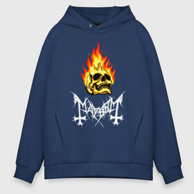 Мужское худи Oversize хлопок с принтом MAYHEM в городе Новоалтайск, френч-терри — 70% хлопок, 30% полиэстер. Мягкий теплый начес внутри —100% хлопок | боковые карманы, эластичные манжеты и нижняя кромка, капюшон на магнитной кнопке | mayhem | metal | rock | the true mayhem. | блэк метал | дэд | мертвый | метал | музыка | мэйхем | рок