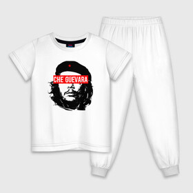 Детская пижама хлопок с принтом CHE GUEVARA | ЧЕ ГЕВАРА в городе Новоалтайск, 100% хлопок |  брюки и футболка прямого кроя, без карманов, на брюках мягкая резинка на поясе и по низу штанин
 | Тематика изображения на принте: anarchy | che | che guevara | comandante | hasta la victoria siempre | анархия | гевара | до победы всегда | историческая личность | комунист | куба | революция | социализм | фидель кастро | че | че гевара | эрнесто
