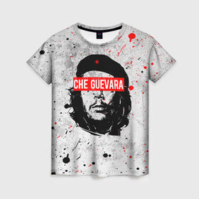 Женская футболка 3D с принтом CHE GUEVARA | ЧЕ ГЕВАРА в городе Новоалтайск, 100% полиэфир ( синтетическое хлопкоподобное полотно) | прямой крой, круглый вырез горловины, длина до линии бедер | anarchy | che | che guevara | comandante | hasta la victoria siempre | анархия | гевара | до победы всегда | историческая личность | комунист | куба | революция | социализм | фидель кастро | че | че гевара | эрнесто