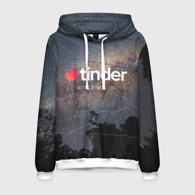 Мужская толстовка 3D с принтом Tinder Find Love Тиндер в городе Новоалтайск, 100% полиэстер | двухслойный капюшон со шнурком для регулировки, мягкие манжеты на рукавах и по низу толстовки, спереди карман-кенгуру с мягким внутренним слоем. | find | help | love | me | my | to | геометрия | звезды | знакомства | космос | небо | тиндер