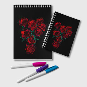 Блокнот с принтом ROSES РОЗЫ в городе Новоалтайск, 100% бумага | 48 листов, плотность листов — 60 г/м2, плотность картонной обложки — 250 г/м2. Листы скреплены удобной пружинной спиралью. Цвет линий — светло-серый
 | Тематика изображения на принте: 8 | day | flowers | girl | girlfriend | girls | granny | love | lovers | march | mommy | moms | roses | women | womens | бабуля | бабушка | девушка | девушки | день | жена | женский | женщина | любовь | мама | мамуля | марта | розы | сестра | си