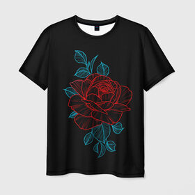 Мужская футболка 3D с принтом НЕОНОВАЯ РОЗА NEON ROSE в городе Новоалтайск, 100% полиэфир | прямой крой, круглый вырез горловины, длина до линии бедер | 8 | day | flowers | girl | girlfriend | girls | granny | love | lovers | march | mommy | moms | roses | women | womens | бабуля | бабушка | девушка | девушки | день | жена | женский | женщина | любовь | мама | мамуля | марта | розы | сестра | си