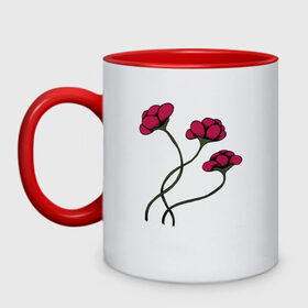 Кружка двухцветная с принтом КРАСНЫЙ ЦВЕТОК RED FLOWER в городе Новоалтайск, керамика | объем — 330 мл, диаметр — 80 мм. Цветная ручка и кайма сверху, в некоторых цветах — вся внутренняя часть | 8 | day | flowers | girl | girlfriend | girls | granny | love | lovers | march | mommy | moms | roses | women | womens | бабуля | бабушка | девушка | девушки | день | жена | женский | женщина | любовь | мама | мамуля | марта | розы | сестра | си