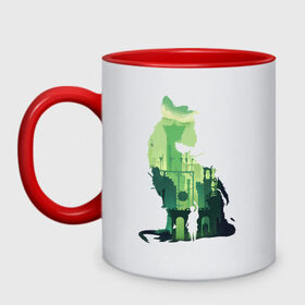 Кружка двухцветная с принтом the last guardian game в городе Новоалтайск, керамика | объем — 330 мл, диаметр — 80 мм. Цветная ручка и кайма сверху, в некоторых цветах — вся внутренняя часть | game | the last guardian | игра | компьютерная игра | последний хранитель