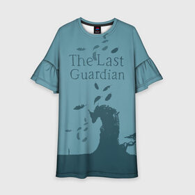 Детское платье 3D с принтом the last guardian в городе Новоалтайск, 100% полиэстер | прямой силуэт, чуть расширенный к низу. Круглая горловина, на рукавах — воланы | Тематика изображения на принте: game | the last guardian | игра | компьютерная игра | последний хранитель
