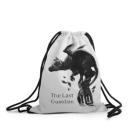 Рюкзак-мешок 3D с принтом the last guardian в городе Новоалтайск, 100% полиэстер | плотность ткани — 200 г/м2, размер — 35 х 45 см; лямки — толстые шнурки, застежка на шнуровке, без карманов и подкладки | game | the last guardian | игра | компьютерная игра | последний хранитель