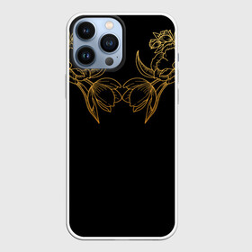 Чехол для iPhone 13 Pro Max с принтом Цветы в городе Новоалтайск,  |  | золотые цветы | линии | минимализм | минималистичные цветы | природа | цветы
