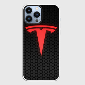 Чехол для iPhone 13 Pro Max с принтом NEON TESLA | НЕОН ТЕСЛА в городе Новоалтайск,  |  | Тематика изображения на принте: neon | tesla | броня | геометрия | клетка | лого | неон | неоновая | текстура | тесла | черная | черный | шестигранник