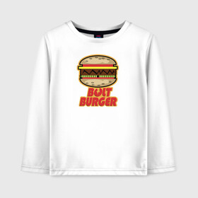 Детский лонгслив хлопок с принтом BOLT BURGER в городе Новоалтайск, 100% хлопок | круглый вырез горловины, полуприлегающий силуэт, длина до линии бедер | 4 | 5 | five | games | grand theft auto | gta | gta v | los santos | online | rockstar | san andreas | великое авто воровство | гта | гташка | игры | логотип | лос сантос | майкл | мафия | ограбление | онлайн | пеф | рокстар | самп | сан андреас 