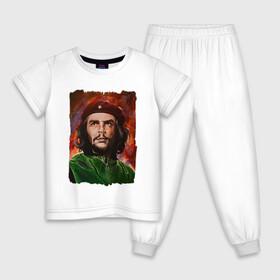 Детская пижама хлопок с принтом CHE GUEVARA | ЧЕ ГЕВАРА в городе Новоалтайск, 100% хлопок |  брюки и футболка прямого кроя, без карманов, на брюках мягкая резинка на поясе и по низу штанин
 | Тематика изображения на принте: anarchy | che | che guevara | comandante | hasta la victoria siempre | анархия | гевара | до победы всегда | историческая личность | комунист | куба | революция | социализм | фидель кастро | че | че гевара | эрнесто
