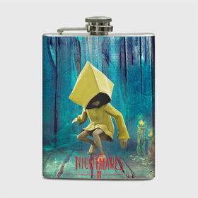 Фляга с принтом Little Nightmares 2 в городе Новоалтайск, металлический корпус | емкость 0,22 л, размер 125 х 94 мм. Виниловая наклейка запечатывается полностью | Тематика изображения на принте: little nightmares | страшилка | страшная игра | ужас | хоррор