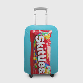 Чехол для чемодана 3D с принтом Skittles original в городе Новоалтайск, 86% полиэфир, 14% спандекс | двустороннее нанесение принта, прорези для ручек и колес | original | skitls | skittles | оригинальные | ориджнл | скитлс | упаковка