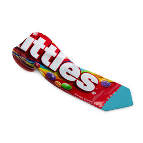 Галстук 3D с принтом Skittles original в городе Новоалтайск, 100% полиэстер | Длина 148 см; Плотность 150-180 г/м2 | original | skitls | skittles | оригинальные | ориджнл | скитлс | упаковка