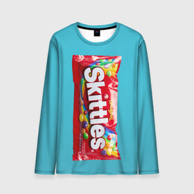 Мужской лонгслив 3D с принтом Skittles original в городе Новоалтайск, 100% полиэстер | длинные рукава, круглый вырез горловины, полуприлегающий силуэт | original | skitls | skittles | оригинальные | ориджнл | скитлс | упаковка