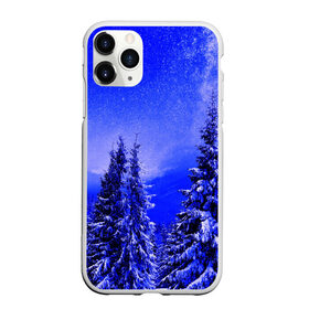 Чехол для iPhone 11 Pro матовый с принтом Зимний лес в городе Новоалтайск, Силикон |  | tegunvteg | деревья | зима | зимний лес | лес | листья | мороз | природа | снег | темный лес