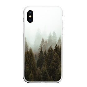 Чехол для iPhone XS Max матовый с принтом Деревья в городе Новоалтайск, Силикон | Область печати: задняя сторона чехла, без боковых панелей | tegunvteg | деревья | лес | листья | природа | темный лес | туман
