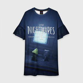 Детское платье 3D с принтом LITTLE NIGHTMARES | ЛИТЛ НАЙТМ в городе Новоалтайск, 100% полиэстер | прямой силуэт, чуть расширенный к низу. Круглая горловина, на рукавах — воланы | kid | little nightmares | little nightmares 2 | six | yellow | жёлтый | игры | комиксы | литл найтмерс | шестая