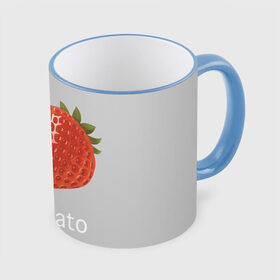Кружка с принтом Strawberry potatoes в городе Новоалтайск, керамика | ёмкость 330 мл | grey | patato | strawberry | картошка | клубника | серый