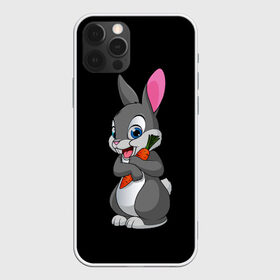 Чехол для iPhone 12 Pro Max с принтом ЗАЙКА в городе Новоалтайск, Силикон |  | Тематика изображения на принте: bunny | cartoon | hare | rabbit | белый | зайчик | заяц | кролик | морковка | мультик | серый