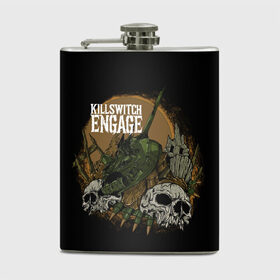 Фляга с принтом Killswitch Engage в городе Новоалтайск, металлический корпус | емкость 0,22 л, размер 125 х 94 мм. Виниловая наклейка запечатывается полностью | killswitch engage | metal | metalcore | rock | skull | метал | рок | танк | череп