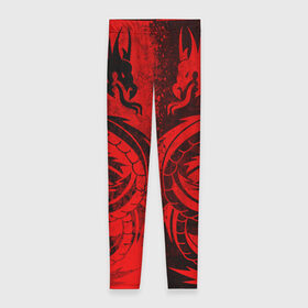 Леггинсы 3D с принтом BLACK RED DRAGONS TATOO в городе Новоалтайск, 80% полиэстер, 20% эластан | Эластичный пояс, зауженные к низу, низкая посадка | anime | china | dragon | japan | katana | samurai | smoke | snake | sword | tattoo | аниме | дракон | дым | змей | катана | китай | меч | самурай | тату | татуировка | япония