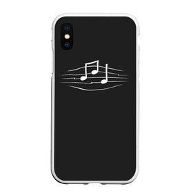 Чехол для iPhone XS Max матовый с принтом Музыкальные ноты в городе Новоалтайск, Силикон | Область печати: задняя сторона чехла, без боковых панелей | Тематика изображения на принте: clef | instrument | music | musical | notation | note | notes | tablature | treble | грамота | инструмент | ключ | музыка | музыкальный | нота | нотная | ноты | скрипичный | табулатура