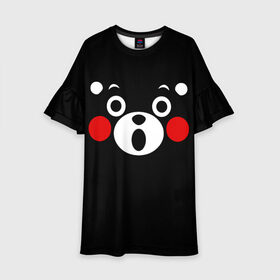 Детское платье 3D с принтом KUMAMON | КУМАМОН в городе Новоалтайск, 100% полиэстер | прямой силуэт, чуть расширенный к низу. Круглая горловина, на рукавах — воланы | bear | japan | japanese | kumamon | kumamoto | аниме | игрушка | кумамон | кумамото сапурайдзу | медведь | мишка | персонаж | талисман | япония