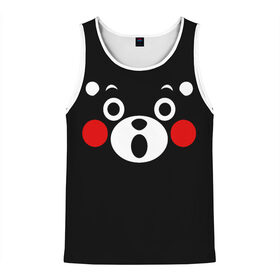 Мужская майка 3D с принтом KUMAMON | КУМАМОН в городе Новоалтайск, 100% полиэстер | круглая горловина, приталенный силуэт, длина до линии бедра. Пройма и горловина окантованы тонкой бейкой | bear | japan | japanese | kumamon | kumamoto | аниме | игрушка | кумамон | кумамото сапурайдзу | медведь | мишка | персонаж | талисман | япония