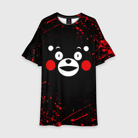 Детское платье 3D с принтом KUMAMON | КУМАМОН в городе Новоалтайск, 100% полиэстер | прямой силуэт, чуть расширенный к низу. Круглая горловина, на рукавах — воланы | bear | japan | japanese | kumamon | kumamoto | аниме | игрушка | кумамон | кумамото сапурайдзу | медведь | мишка | персонаж | талисман | япония