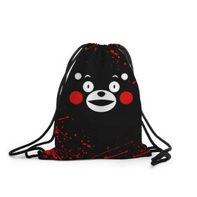 Рюкзак-мешок 3D с принтом KUMAMON | КУМАМОН в городе Новоалтайск, 100% полиэстер | плотность ткани — 200 г/м2, размер — 35 х 45 см; лямки — толстые шнурки, застежка на шнуровке, без карманов и подкладки | bear | japan | japanese | kumamon | kumamoto | аниме | игрушка | кумамон | кумамото сапурайдзу | медведь | мишка | персонаж | талисман | япония