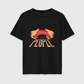 Женская футболка хлопок Oversize с принтом I hate people gamer в городе Новоалтайск, 100% хлопок | свободный крой, круглый ворот, спущенный рукав, длина до линии бедер
 | 16 bit | 16bit | 8 bit | 8bit | dendy | game | gamer | games | joystick | nes | nintendo | retro game | sega | денди | джойстик | за игрой | игра | интроверт | контроллер | круг | мизантроп | нинтендо | приставка | ретро игры | сега