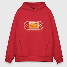 Мужское худи Oversize хлопок с принтом Eat Sleep Game Repeat в городе Новоалтайск, френч-терри — 70% хлопок, 30% полиэстер. Мягкий теплый начес внутри —100% хлопок | боковые карманы, эластичные манжеты и нижняя кромка, капюшон на магнитной кнопке | 16 bit | 16bit | 8 bit | 8bit | dendy | game | gamer | games | joystick | nes | nintendo | retro game | sega | денди | джойстик | ешь | за игрой | игра | играй | контроллер | нинтендо | повтори | повторяй | приставка | ретро игры | 