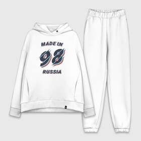 Женский костюм хлопок Oversize с принтом Рождённый в 1998 в городе Новоалтайск,  |  | 1998 | 98 | made in russia | год рождения | рождён в россии | рождённый в 1998 | россия | рф