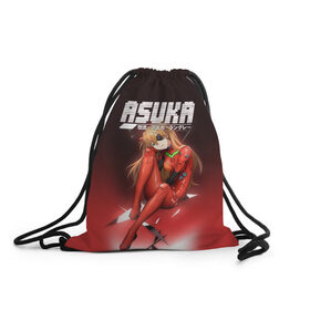 Рюкзак-мешок 3D с принтом Asuka Eva-02 в городе Новоалтайск, 100% полиэстер | плотность ткани — 200 г/м2, размер — 35 х 45 см; лямки — толстые шнурки, застежка на шнуровке, без карманов и подкладки | eva | eva 00 | eva 01 | eva 02 | rei | rei ayanami | shinji ikari | аска | ева | ева 02 | евангелион