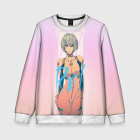 Детский свитшот 3D с принтом Rei Ayanami в городе Новоалтайск, 100% полиэстер | свободная посадка, прямой крой, мягкая тканевая резинка на рукавах и понизу свитшота | Тематика изображения на принте: eva | eva 00 | eva 01 | eva 02 | rei | rei ayanami | shinji ikari | аска | ева | ева 02 | евангелион
