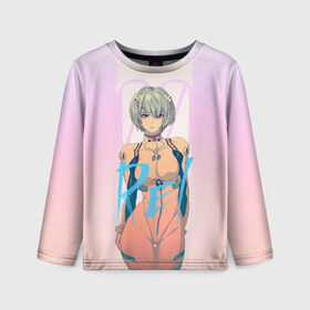 Детский лонгслив 3D с принтом Rei Ayanami в городе Новоалтайск, 100% полиэстер | длинные рукава, круглый вырез горловины, полуприлегающий силуэт
 | eva | eva 00 | eva 01 | eva 02 | rei | rei ayanami | shinji ikari | аска | ева | ева 02 | евангелион