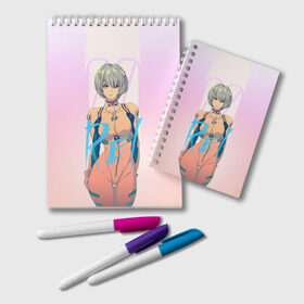Блокнот с принтом Rei Ayanami в городе Новоалтайск, 100% бумага | 48 листов, плотность листов — 60 г/м2, плотность картонной обложки — 250 г/м2. Листы скреплены удобной пружинной спиралью. Цвет линий — светло-серый
 | Тематика изображения на принте: eva | eva 00 | eva 01 | eva 02 | rei | rei ayanami | shinji ikari | аска | ева | ева 02 | евангелион