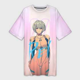 Платье-футболка 3D с принтом Rei Ayanami в городе Новоалтайск,  |  | eva | eva 00 | eva 01 | eva 02 | rei | rei ayanami | shinji ikari | аска | ева | ева 02 | евангелион