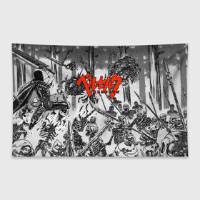 Флаг-баннер с принтом BERSERK | БЕРСЕРК в городе Новоалтайск, 100% полиэстер | размер 67 х 109 см, плотность ткани — 95 г/м2; по краям флага есть четыре люверса для крепления | anime | anime berserk | berserk | knight | manga | аниме | аниме берсерк | берсерк | клеймо | манга | рыцарь