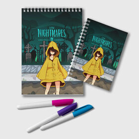Блокнот с принтом Little Nightmares 2 в городе Новоалтайск, 100% бумага | 48 листов, плотность листов — 60 г/м2, плотность картонной обложки — 250 г/м2. Листы скреплены удобной пружинной спиралью. Цвет линий — светло-серый
 | Тематика изображения на принте: little nightmares | страшилка | страшная игра | ужас | хоррор