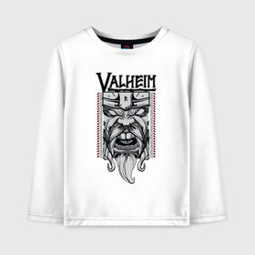 Детский лонгслив хлопок с принтом Valheim в городе Новоалтайск, 100% хлопок | круглый вырез горловины, полуприлегающий силуэт, длина до линии бедер | fantasy | mmo | valheim | valve | валхейм | вальхейм | викинги | выживалка | игра | королевская битва | ммо | ролевая игра | фэнтази