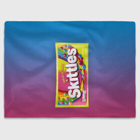 Плед 3D с принтом Skittles | Желтый в городе Новоалтайск, 100% полиэстер | закругленные углы, все края обработаны. Ткань не мнется и не растягивается | skittles | sweet sours | yellow | градиент | желтый | красный | радуга | розовый | синий | скитлс | фиолетовый