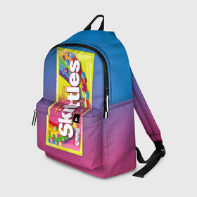Рюкзак 3D с принтом Skittles | Желтый в городе Новоалтайск, 100% полиэстер | лямки с регулируемой длиной, сверху петелька, чтобы рюкзак можно было повесить на вешалку. Основное отделение закрывается на молнию, как и внешний карман. Внутри два дополнительных кармана, один из которых закрывается на молнию. По бокам два дополнительных кармашка | skittles | sweet sours | yellow | градиент | желтый | красный | радуга | розовый | синий | скитлс | фиолетовый