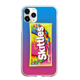 Чехол для iPhone 11 Pro Max матовый с принтом Skittles | Желтый в городе Новоалтайск, Силикон |  | Тематика изображения на принте: skittles | sweet sours | yellow | градиент | желтый | красный | радуга | розовый | синий | скитлс | фиолетовый