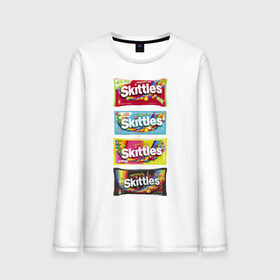 Мужской лонгслив хлопок с принтом Skittles | Разнообразие в городе Новоалтайск, 100% хлопок |  | 4 штуки | freeze pop | limited edition | long lost time | original | skittles | sweet heat | sweet sours | желтый | красный | ориджинл | разнообразие | синий | скитлс | черный